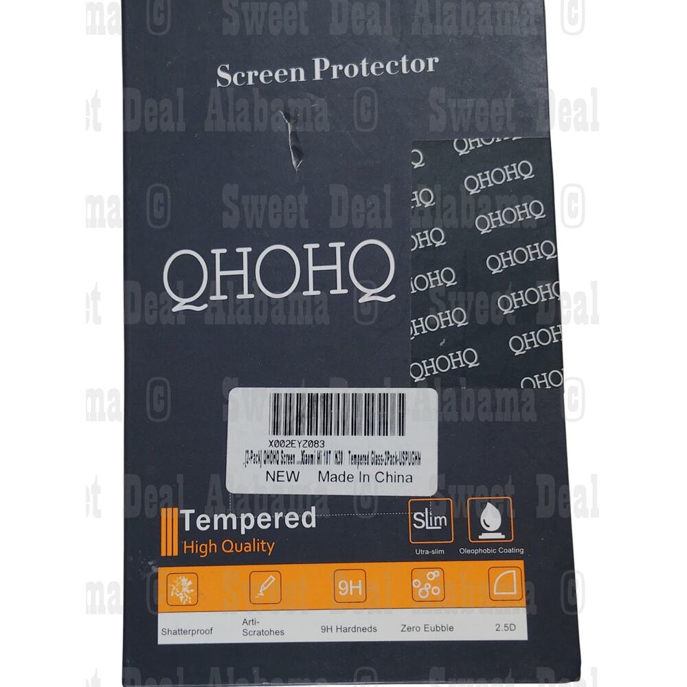 QHOHQ 9H Tempered Screen Protectors For Xiaomi Redmi 10T (K30) Phone (2-Pack)